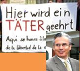 Fotomontage: Garzon + Protest gegen die Verleihung des Hermann Kesten Preises
