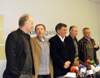 Angeklagte des Egunkaria Prozesses nach ihrem Freispruch Angeklagte des Egunkaria Prozesses nach ihrem Freispruch