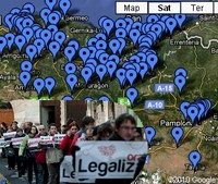 Menschenketten für die Legalisierung der baskischen abertzalen Linken Menschenketten für die Legalisierung der baskischen abertzalen Linken